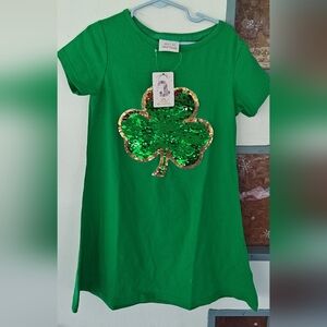 Festive Green and Gold Shamrock Tee